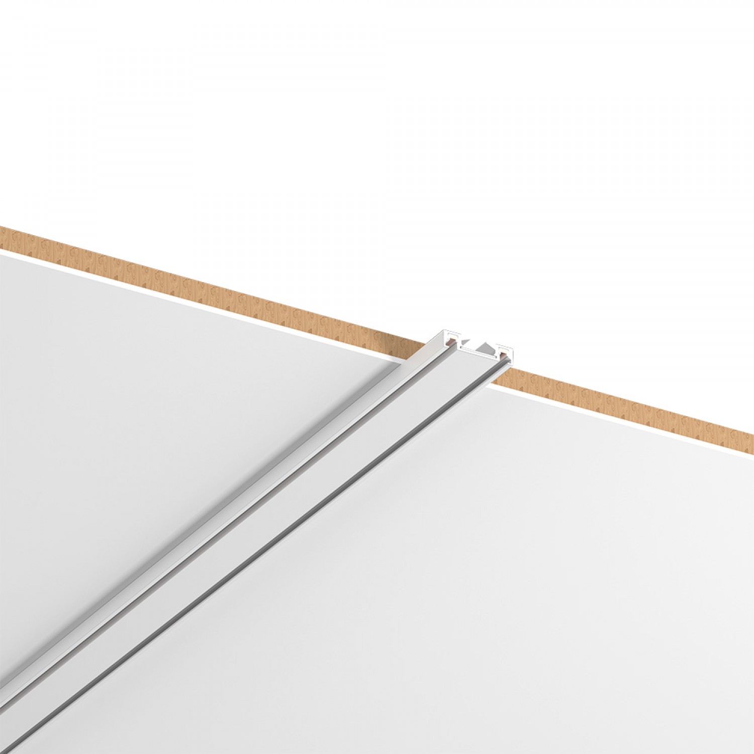 Ultra-Thin μαγνητική ράγα σε λευκή απόχρωση D:2m (TR008-WH)