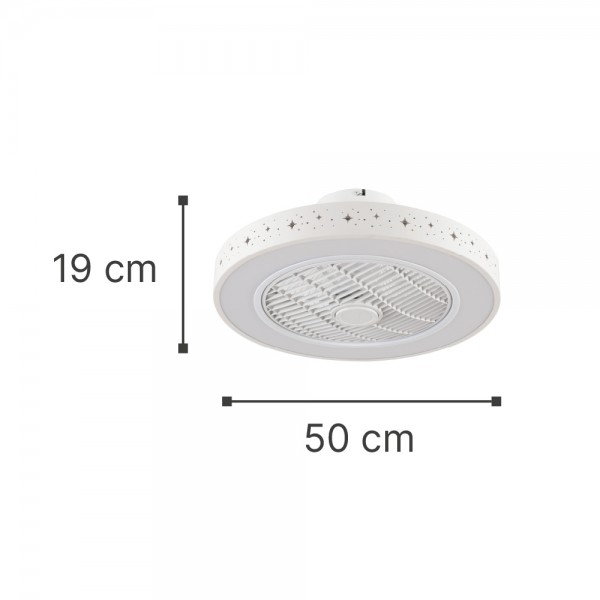 Almanor 36W 3CCT LED Fan Light in White Color (101000410)