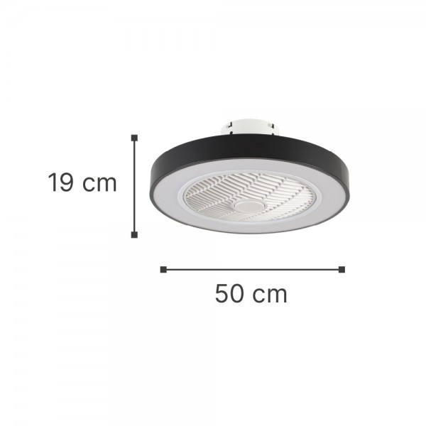 Chilko 36W 3CCT LED Fan Light in Black Color (101000320)