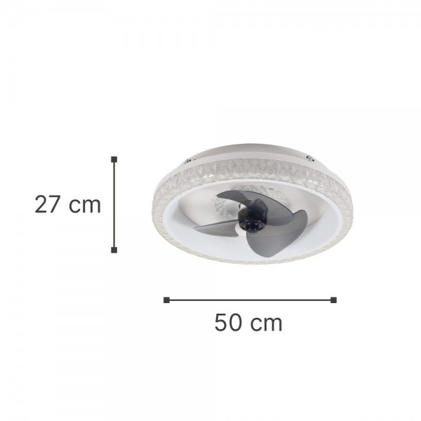 Superior 35W 3CCT LED Fan Light in White Color (101000210)