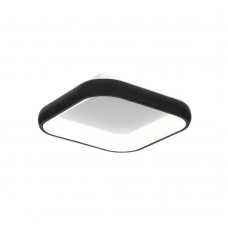 Πλαφονιέρα οροφής LED 78W 3CCT από μαύρο μέταλλο και λευκό ακρυλικό D:45cm (42030-Black)