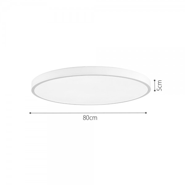 Πλαφονιέρα οροφής LED 150W 3CCT (by switch on base) από λευκό μέταλλο και ακρυλικό D:80cm (42035-A-White)