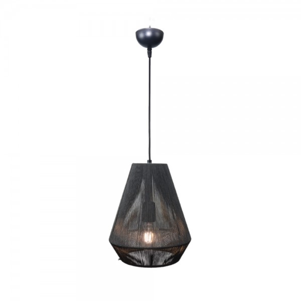 Κρεμαστό φωτιστικό με καπέλο απο ίνα 1xE27 D:25cm (4057-C)