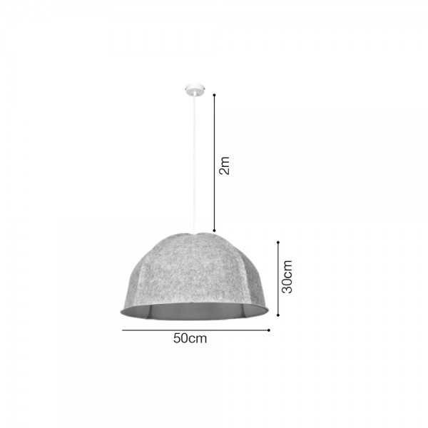 Acoustic Light 1xE27 Pendant Light D:50x30cm (4061)