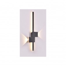 Επιτοίχιο φωτιστικό LED 14W & 2*3W 3CCT από μαύρο μέταλλο (43043-BL)