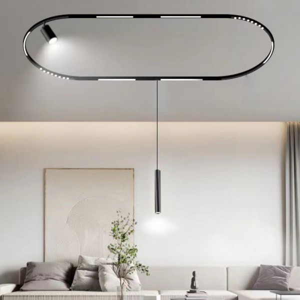 Γραμμικό φωτιστικό LED 12W 3CCT για Curved μαγνητική ράγα σε μαύρη απόχρωση D:34x2,2x2,5cm (TMC0041-Black)