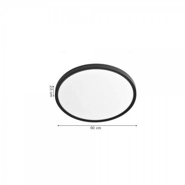 Πλαφονιέρα οροφής LED 50W 3CCT (by switch on base) σε ασημί απόχρωση D:60x2,5cm (42036-A-Silver) Πλαφονιέρα οροφής LED 50W 3CCT (by switch on base) σε ασημί απόχρωση D:60x2,5cm (42036-A-Silver)