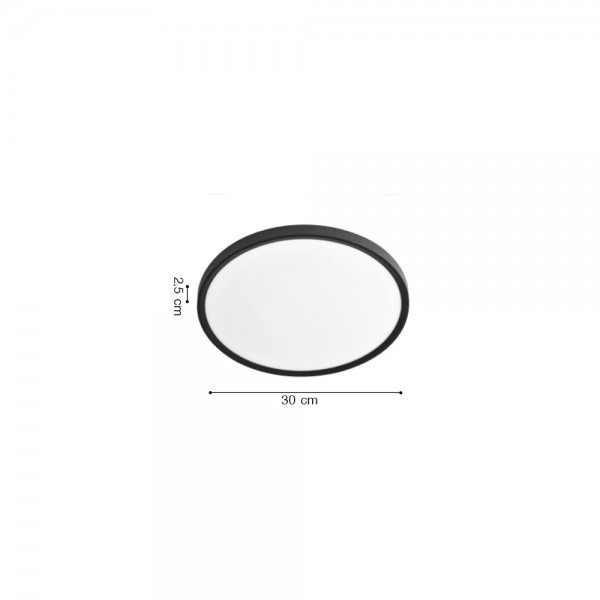 Πλαφονιέρα οροφής LED 24W 3CCT (by switch on base) σε ασημί απόχρωση D:30x2,5cm (42036-D-Silver) Πλαφονιέρα οροφής LED 24W 3CCT (by switch on base) σε ασημί απόχρωση D:30x2,5cm (42036-D-Silver)