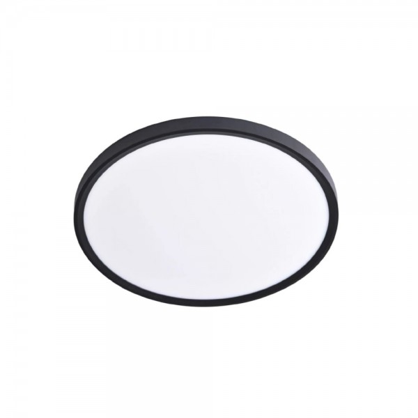 Πλαφονιέρα οροφής LED 40W 3CCT (by switch on base) σε μαύρη απόχρωση D:50x2,5cm (42036-B-Black) Πλαφονιέρες Οροφής