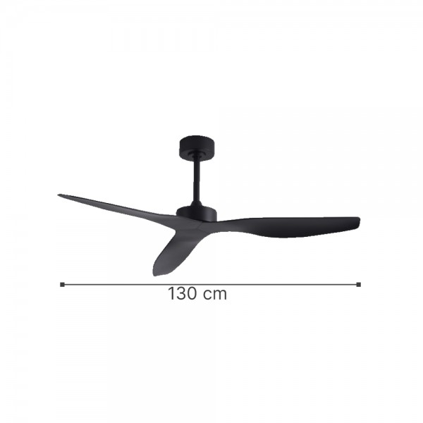 Elsinore -15W 3CCT LED Fan Light in Black with Wooden Color (102000420)