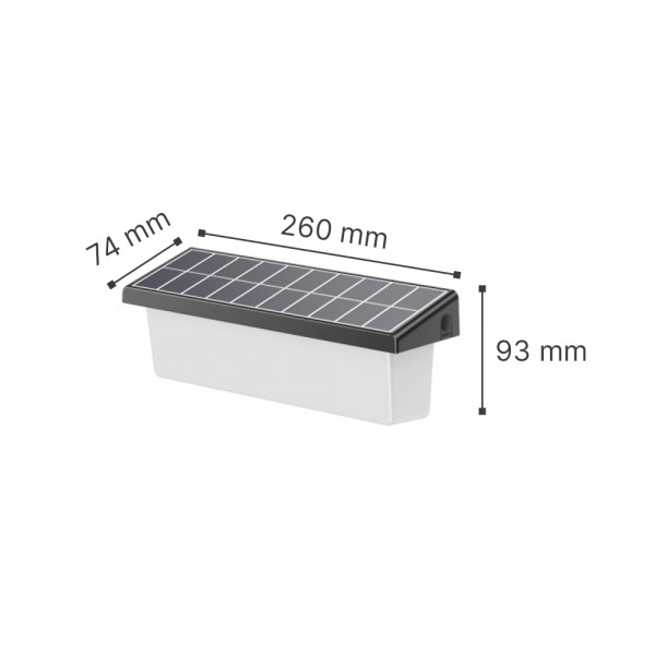 Oneida-LED 2,5W 3000K/6000K Solar Outdoor Light in Black Color (80204310S)