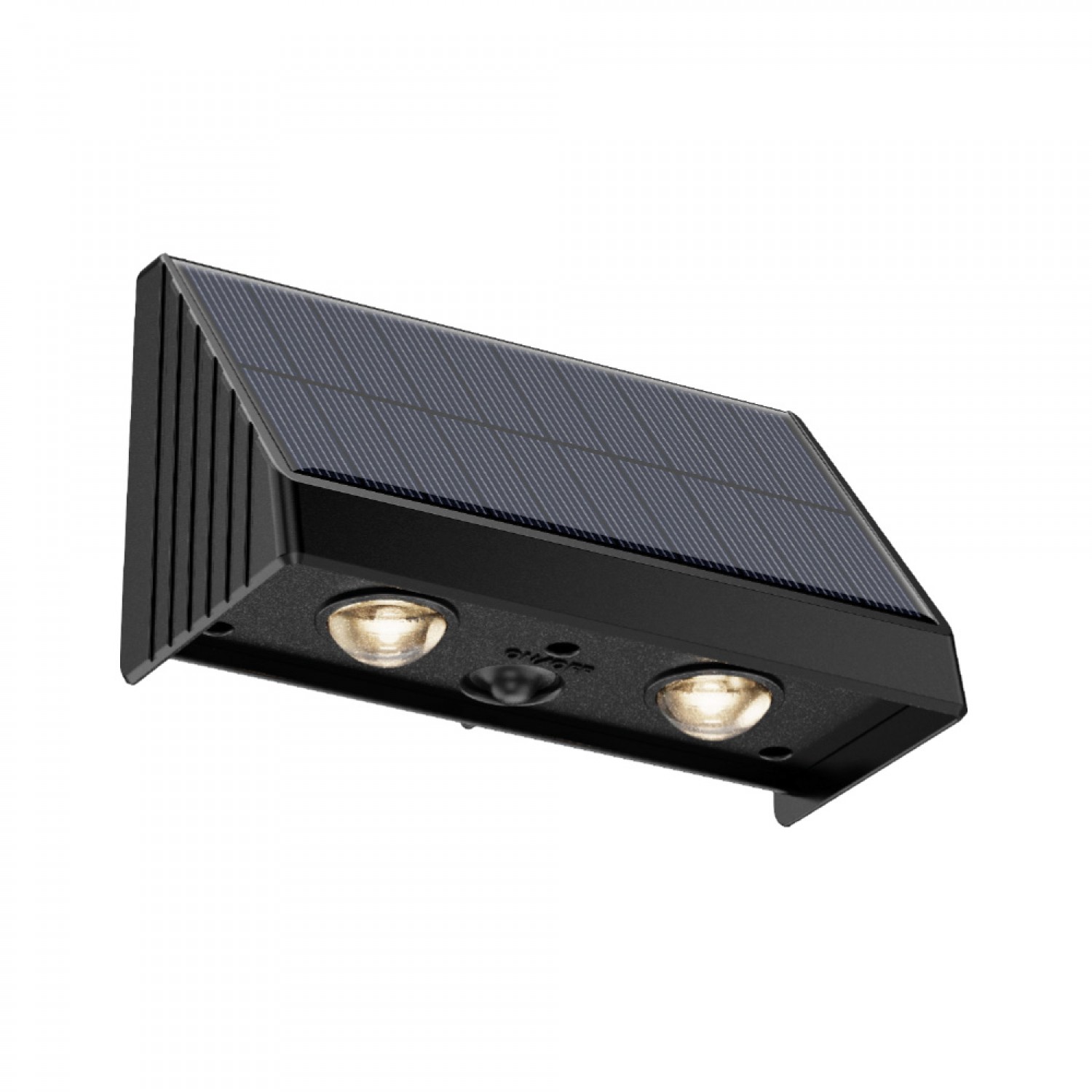 Seneca-LED 2x0,5W 3000K Solar Outdoor Light in Black Color (80204711S)