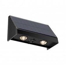 Seneca-LED 2x0,5W 3000K Solar Outdoor Light in Black Color (80204711S)