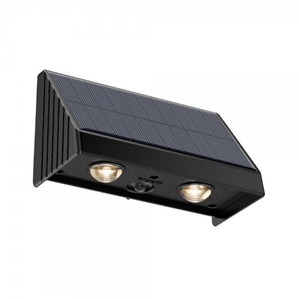 Seneca-LED 2x0,5W 3000K Solar Outdoor Light in Black Color (80204711S)