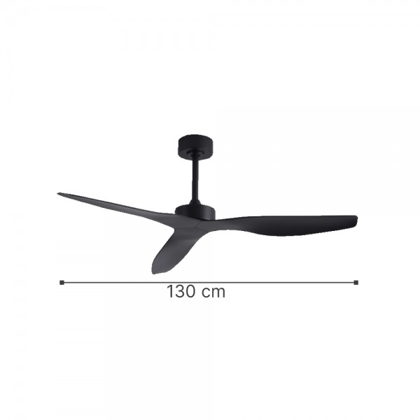 Trent - 3CCT Fan Light in Black Color (102000625)