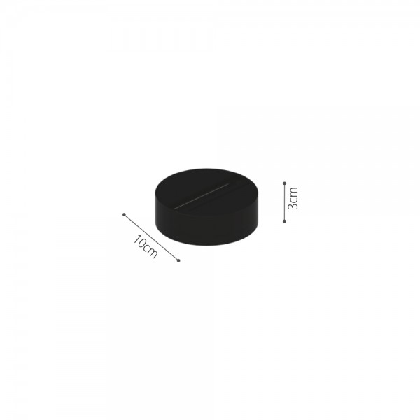 Βάση στρογγυλή για μονοφασική ράγα σε μαύρη απόχρωση (TC1-033-Black)
