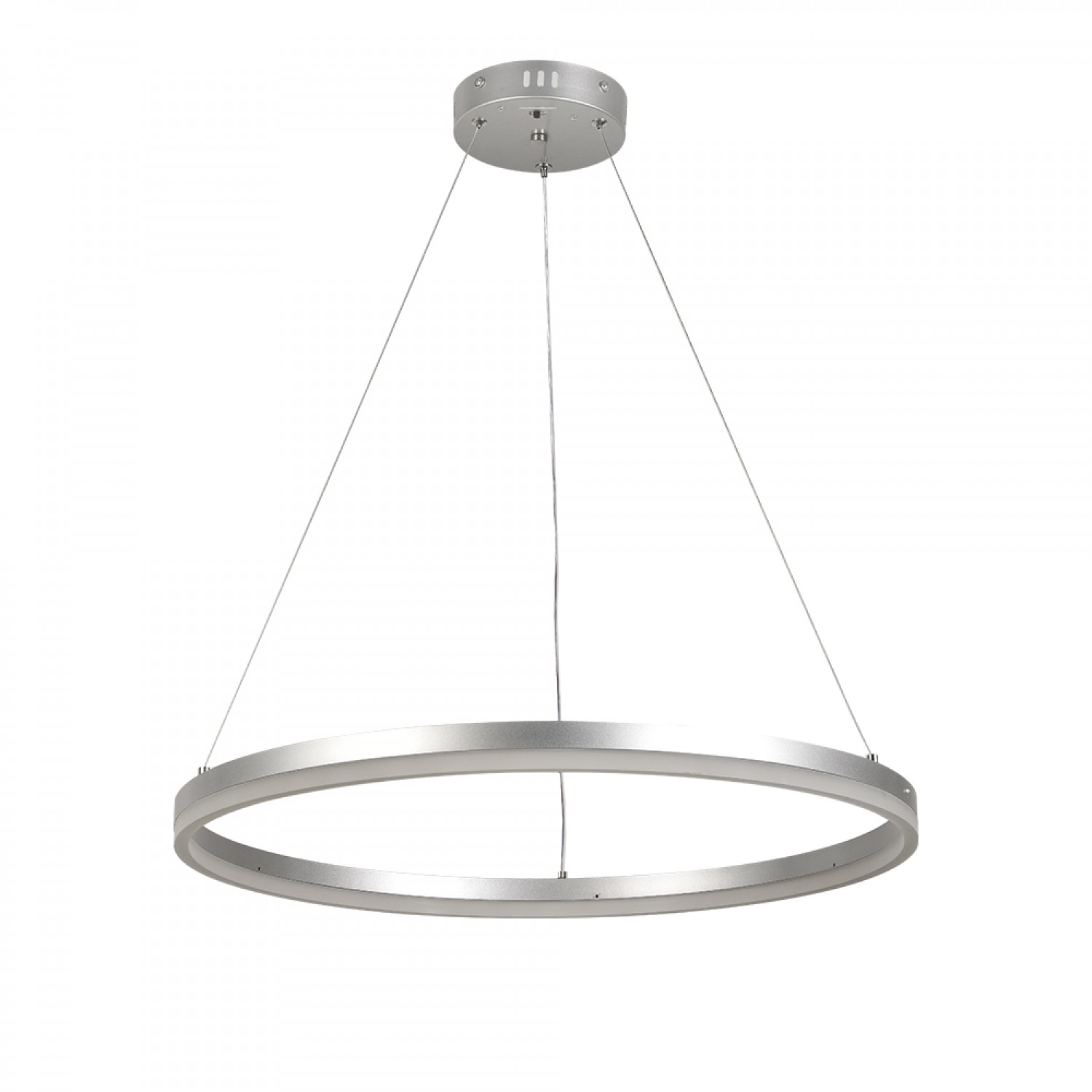 Κρεμαστό φωτιστικό LED 45W 3CCT (by switch on base)  D:60cm (6095-C-Silver)