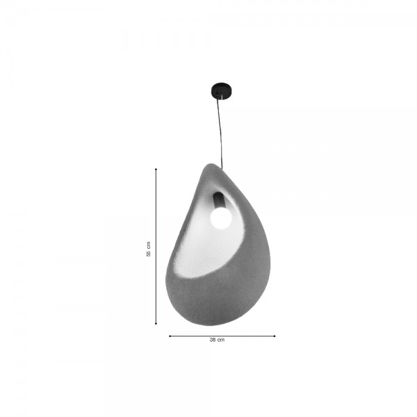 Κρεμαστό φωτιστικό από Fiberglass 1XE27 ( 4054 )