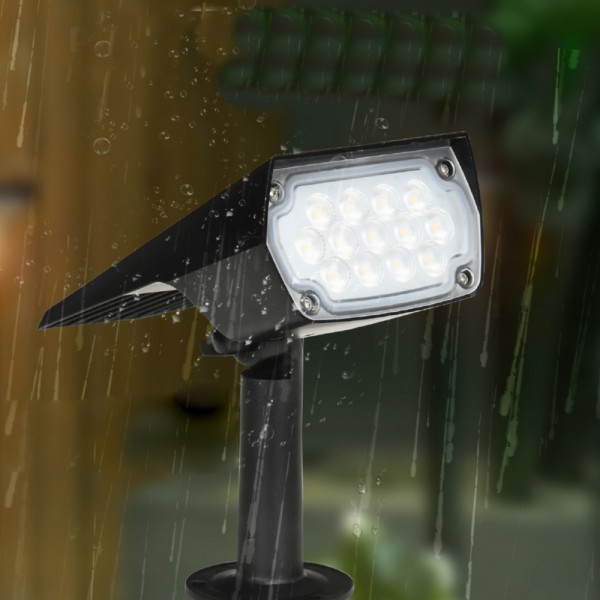 Melville 3W 3CCT Solar Spike Light in Black Color (80204810S)