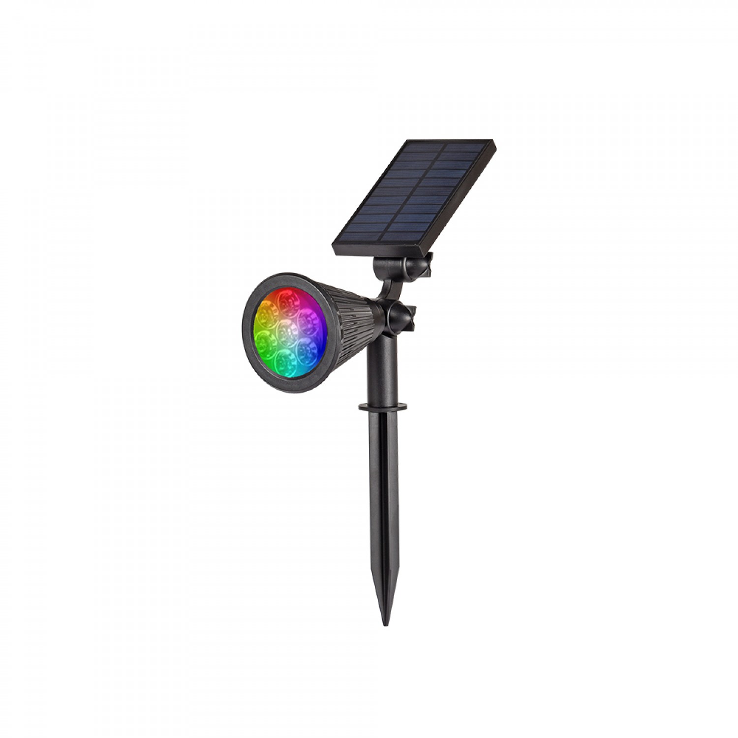 Amistad-LED 2W RGB Solar Spike Light in Black Color