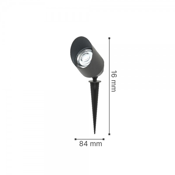 Jay -LED 7W 3000K Outdoor Spike Light in Antracite  Color (80600211)