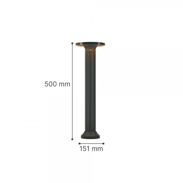 Geneva LED 8W 3CCT Outdoor Stand Light Black D:50cmx15.1cm (80400140)