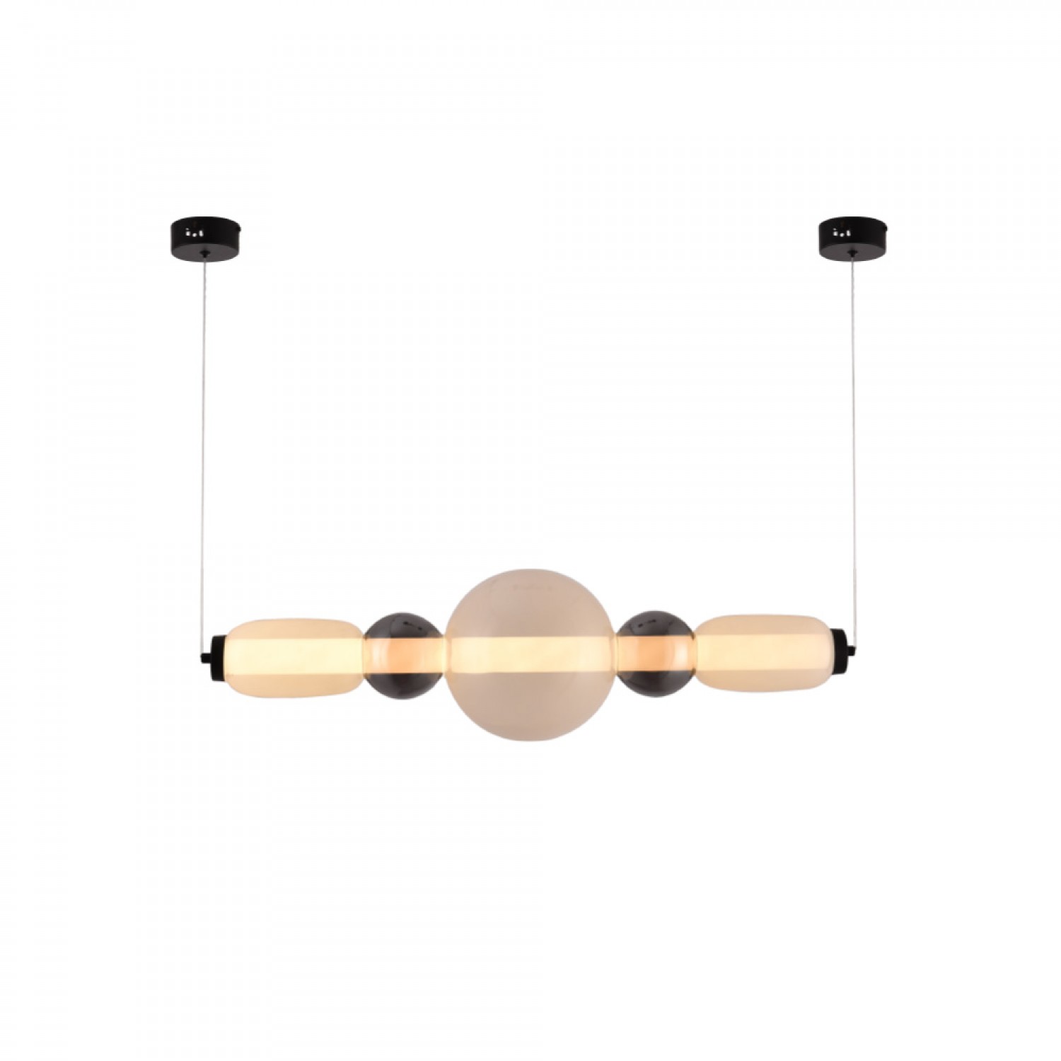 Κρεμαστό φωτιστικό LED 50W από γυαλί D:80x20cm (4078-Smoky)