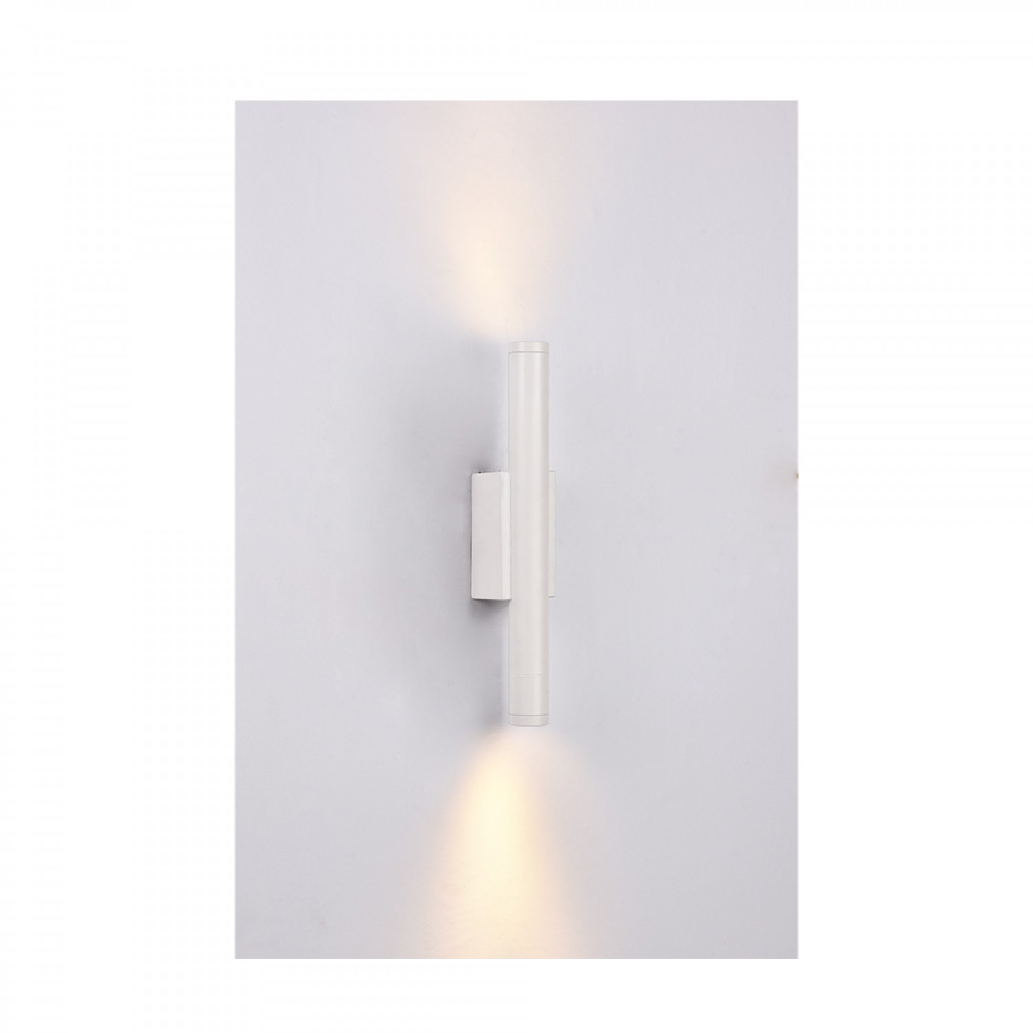 Επιτοίχιο φωτιστικό LED 2*5W 3000K σε λευκ΄ή απόχρωση απο αλουμίνιο D:30x6cm (43061-White)