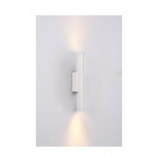 Επιτοίχιο φωτιστικό LED 2*5W 3000K σε λευκ΄ή απόχρωση απο αλουμίνιο D:30x6cm (43061-White)