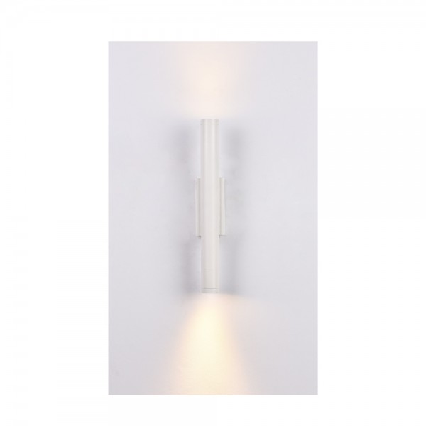 Επιτοίχιο φωτιστικό LED 2*5W 3000K σε λευκ΄ή απόχρωση απο αλουμίνιο D:30x6cm (43061-White)