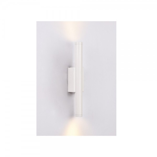 Επιτοίχιο φωτιστικό LED 2*5W 3000K σε λευκ΄ή απόχρωση απο αλουμίνιο D:30x6cm (43061-White)