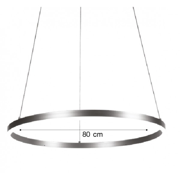 Κρεμαστό φωτιστικό LED 36W 3CCT (by switch on base) D:80cm (6095-AB-Golden)