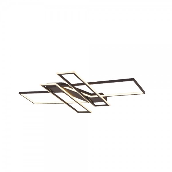 Πλαφονιέρα οροφής LED 100W 3CCT σε μαύρη απόχρωση D:120x80cm (6108)
