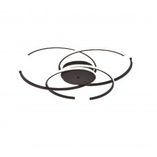 Πλαφονιέρα οροφής LED 100W 3CCT σε μαύρη απόχρωση D:95cm (6111-A)