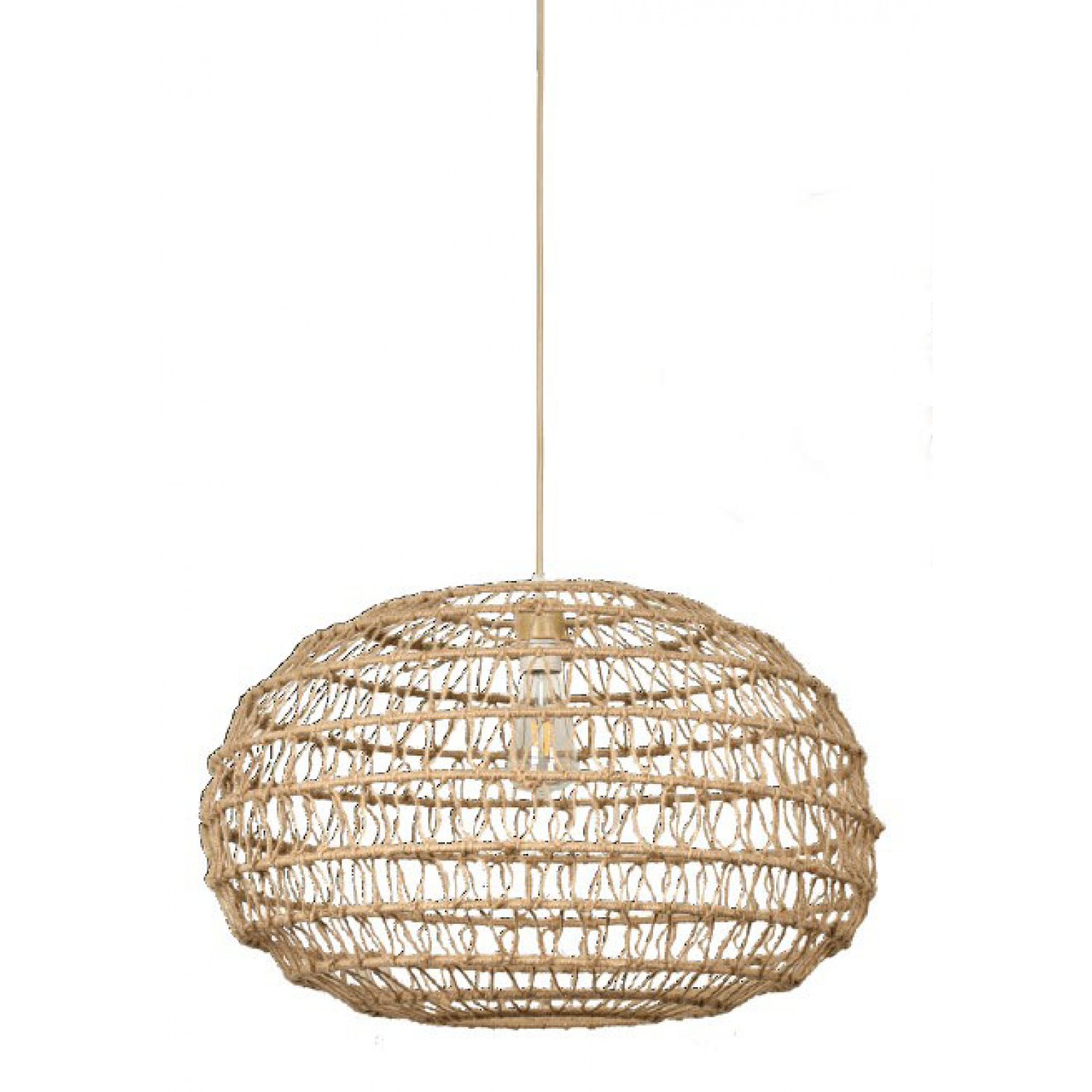 Κρεμαστό Φωτιστικό από σχοινί 1xE27 D:60cm (4041-A) Κρεμαστό Φωτιστικό από σχοινί 1xE27 D:60cm (4041-A)