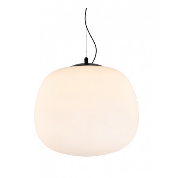 kremasto-fotistiko-opalina-30x25cm, pendant-light-opal-glass-e27 Κρεμαστό φωτιστικό οροφής γυαλί οπαλίνα λευκό 30x25cm, Σφαιρικό κρεμαστό φωτιστικό οπαλίνα 30x25cm
