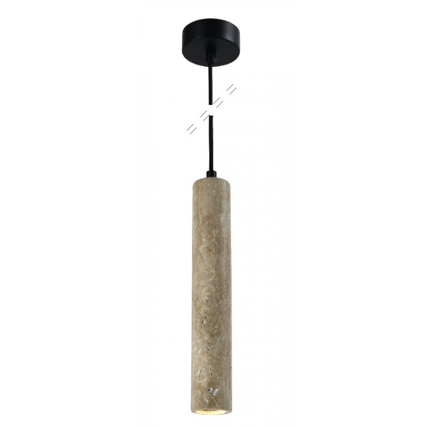 Κρεμαστό φωτιστικό γκρι από travertine marble 1XGU10 D:7,5 x 30cm (4090)