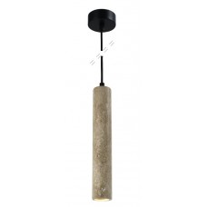 Κρεμαστό φωτιστικό γκρι από travertine marble 1XGU10 D:7,5 x 30cm (4090)