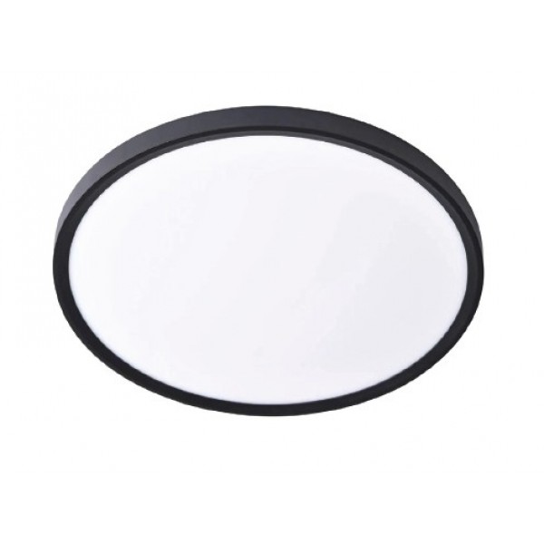 Πλαφονιέρα οροφής LED 60W 3CCT (by switch on base) σε μαύρη απόχρωση D:75x2,5cm (42036-AA-Black)