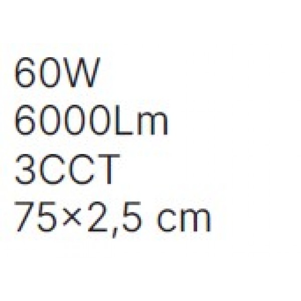 Πλαφονιέρα οροφής LED 60W 3CCT (by switch on base) σε λευκή απόχρωση D:75x2,5cm (42036-AA-White)