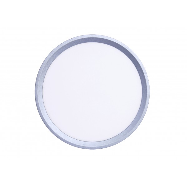 Πλαφονιέρα οροφής LED 32W 3CCT (by switch on base) σε ασημί απόχρωση D:40x2,5cm (42036-C-Silver)
