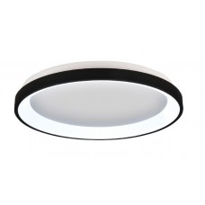 Πλαφονιέρα οροφής LED 28W 3CCT από μαύρο μέταλλο και ακρυλικό D:40x5cm (42044-C-Black)