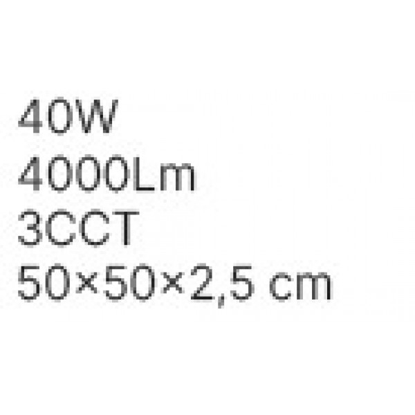 Πλαφονιέρα οροφής LED 40W 3CCT (by switch on base) από ασημί μέταλλο  D:50cm (42045-Silver)