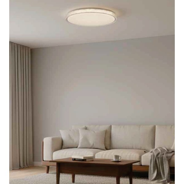 Πλαφονιέρα οροφής LED 27W 4cct από λευκό ακρυλικό D:50cm (42051-B)