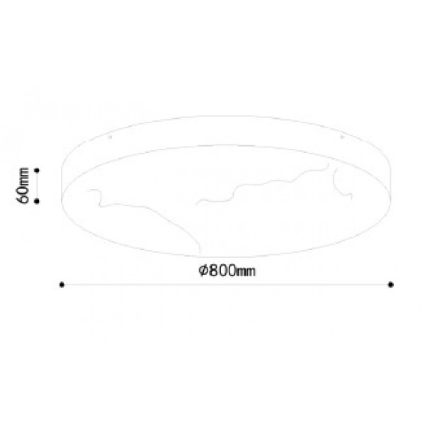 Φωτιστικό οροφής, LED 64W Alabaster & ritine, 7040 lm, 3CCT (by switch on base) D:80x6cm (42053-A)