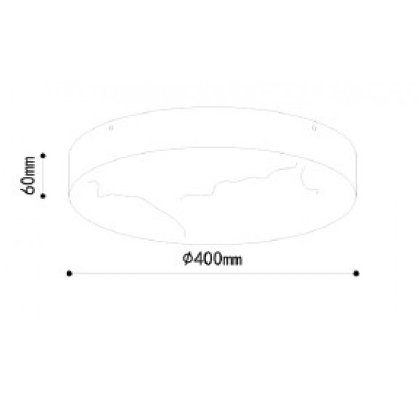 Φωτιστικό οροφής, LED 36W Alabaster & ritine, 3960 lm, 3CCT (by switch on base) D:40x6cm (42053-C)