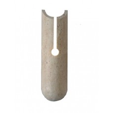 Επιτοίχιο φωτιστικό γκρι από travertine marble 1XG9 D:10 x 35cm (43066)