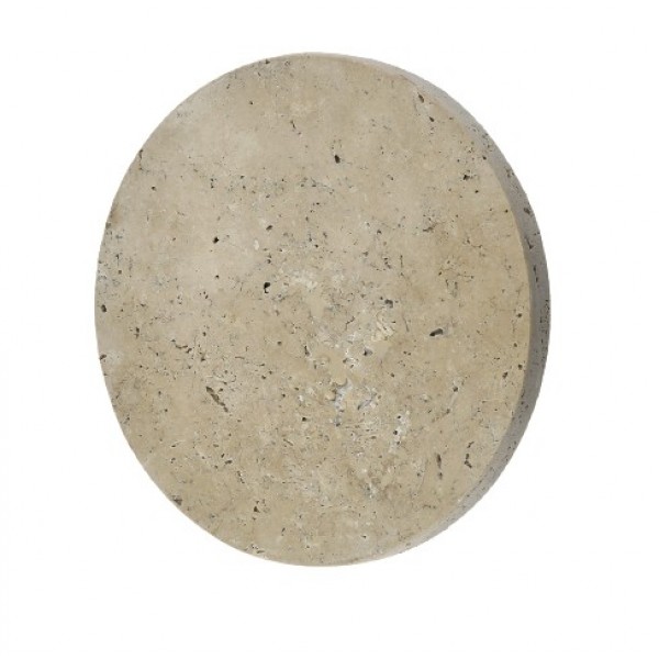 Επιτοίχιο φωτιστικό γκρι από travertine marble LED 3.5W D:16cm (43068-B)