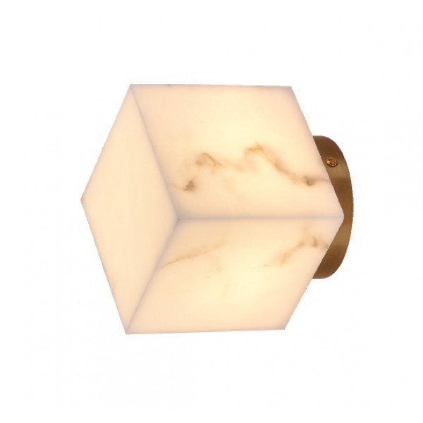 Επίτοιχο φωτιστικό, Alabaster, 1XG9 D:14X12cm(43071)