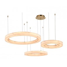 Κρεμαστό φωτιστικό, Alabaster, 65W, 7150 lm, 3CCT (by switch on base)D: 80X6cm-60X6cm-40X6cm(6115-A)